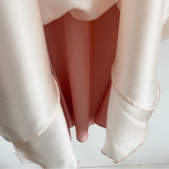 NWOT Altuzarra Claudette Light  Pink Silk Flared Short Sleeve Dress size 4 - Picture 10 of 16